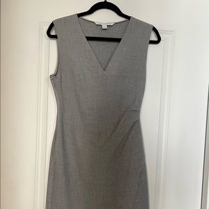 diane von furstenberg gray shift dress size 4